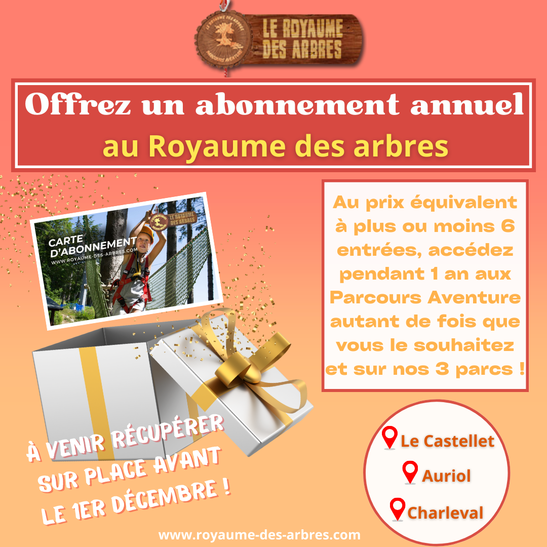 Offrez un abonnement annuel au Royaume des arbres ! 🌲🍂