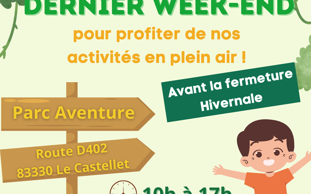 🌲🌟 Dernier Week-end avant la Fermeture Hivernale du Parc du Royaume des Arbres au Castellet ! 🌟🌲