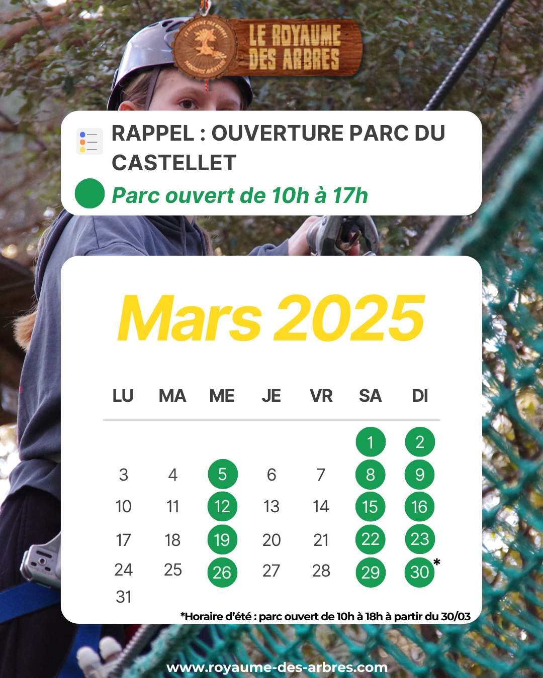 Planning ouverture Mars ! 🍃