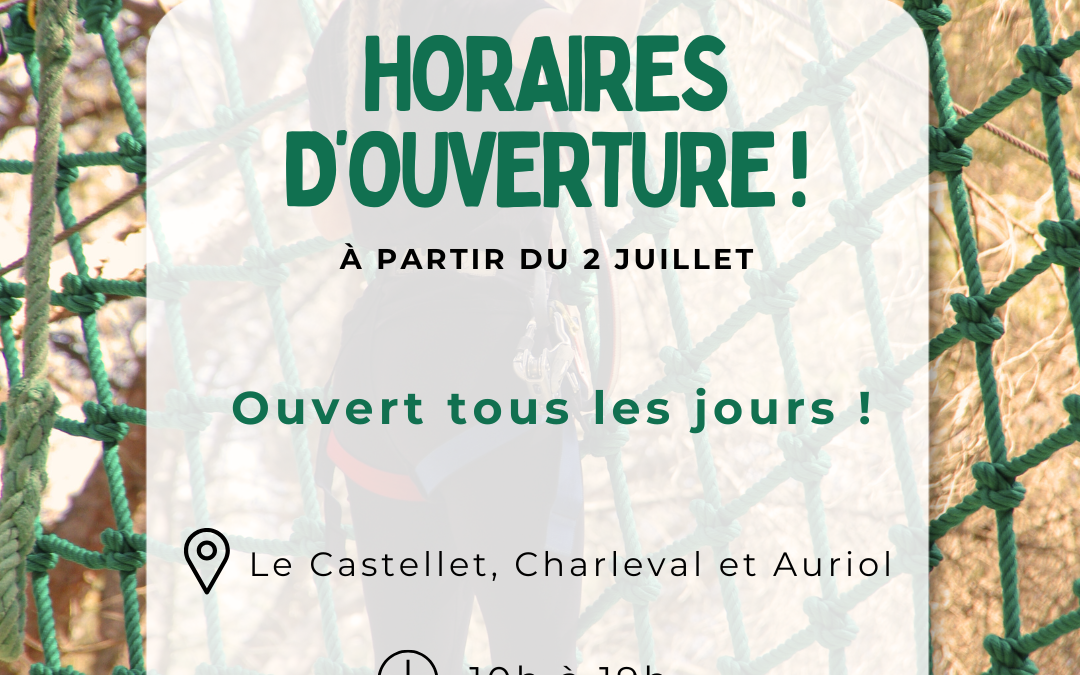 🌳 Les horaires changent ! ⏰