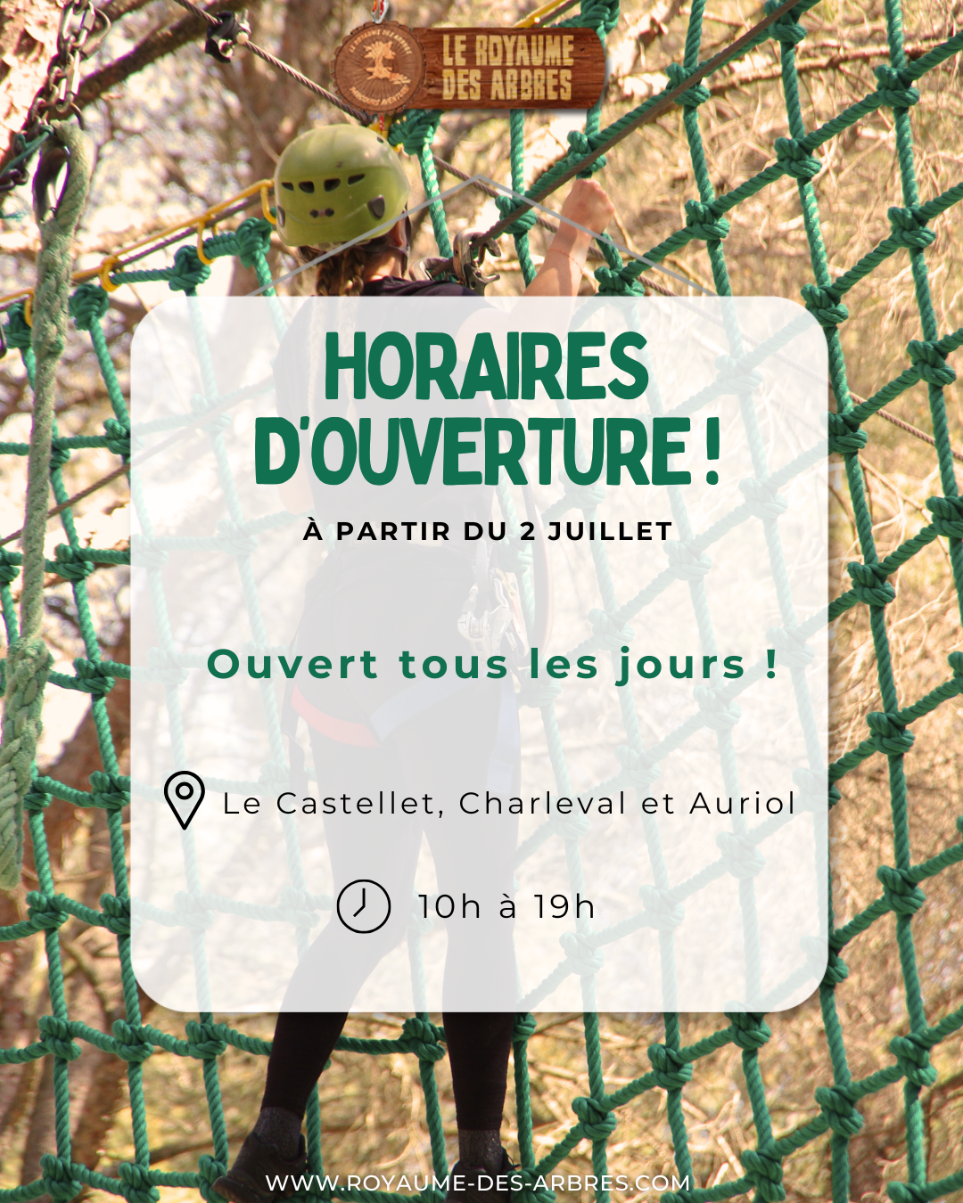 🌳 Les horaires changent ! ⏰