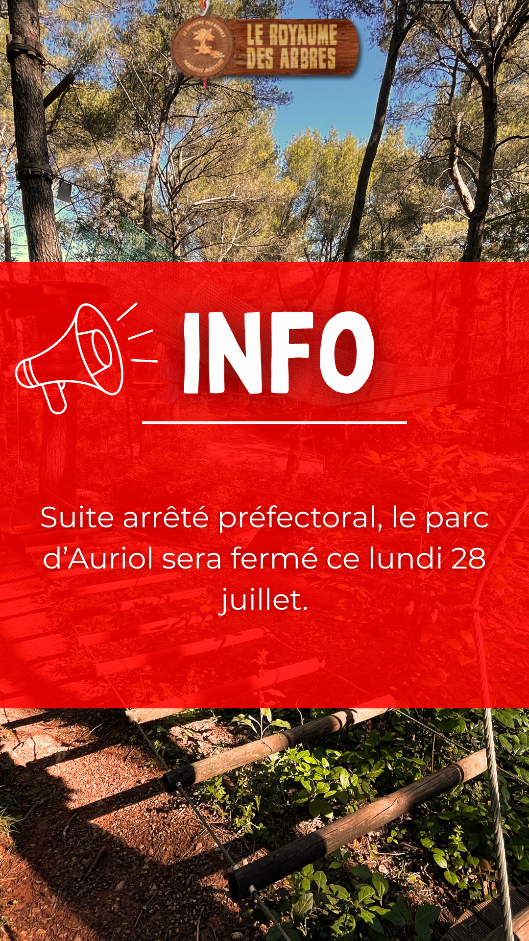 Le parc d’Auriol sera fermé ce lundi 28 juillet.