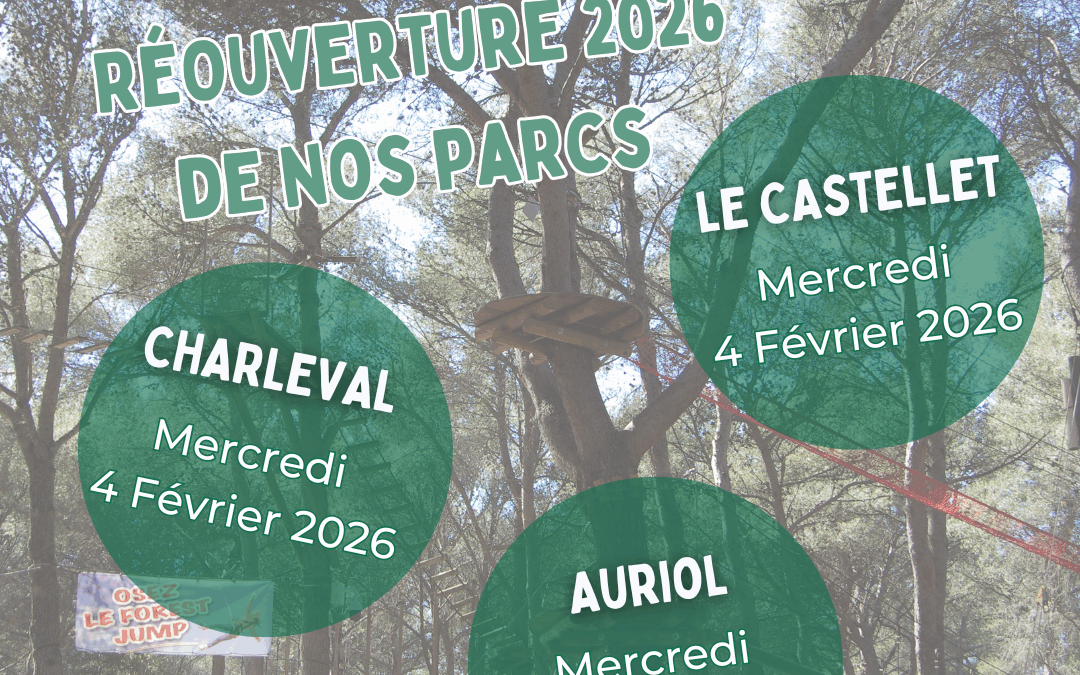 REOUVERTURE 2026 DE NOS PARCS !