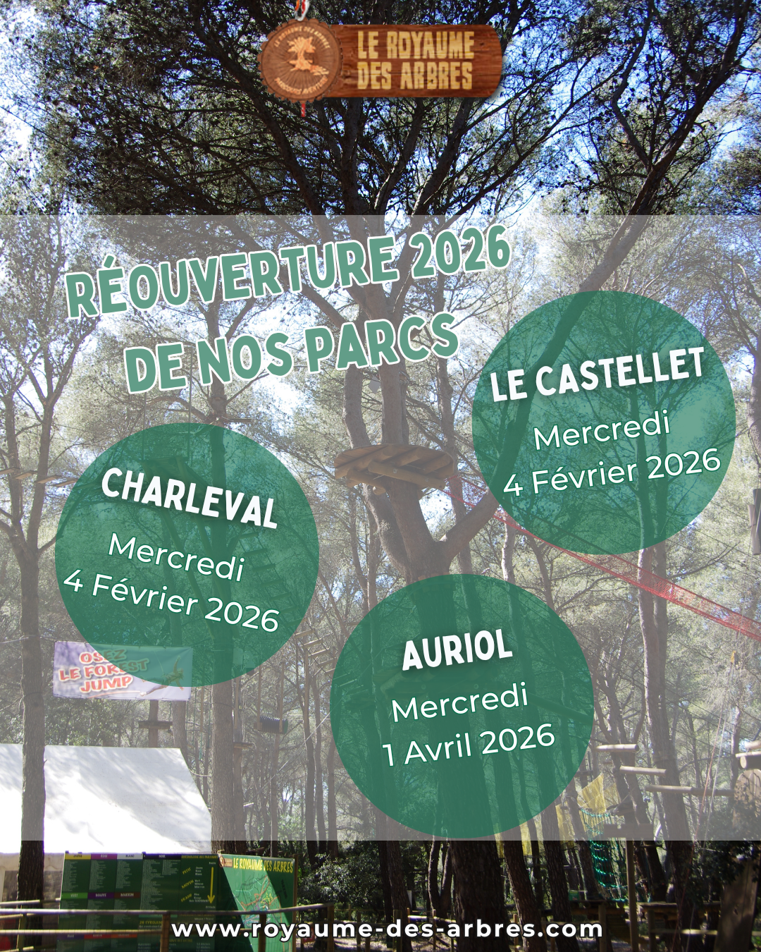 REOUVERTURE 2026 DE NOS PARCS !